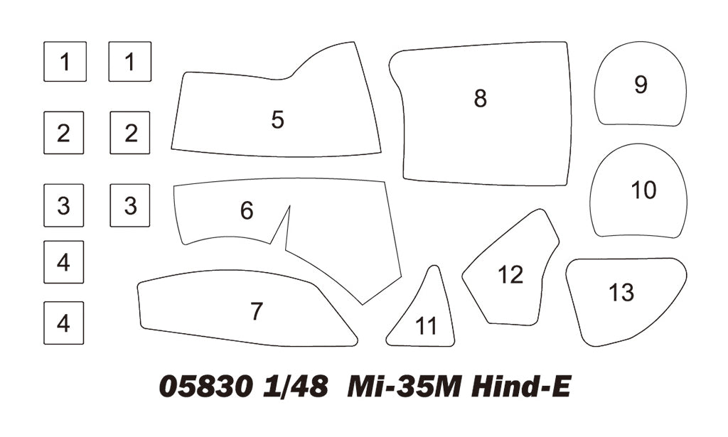 Trumpeter 05830 1:48 Mi-35M Hind-E Attack Helicopter