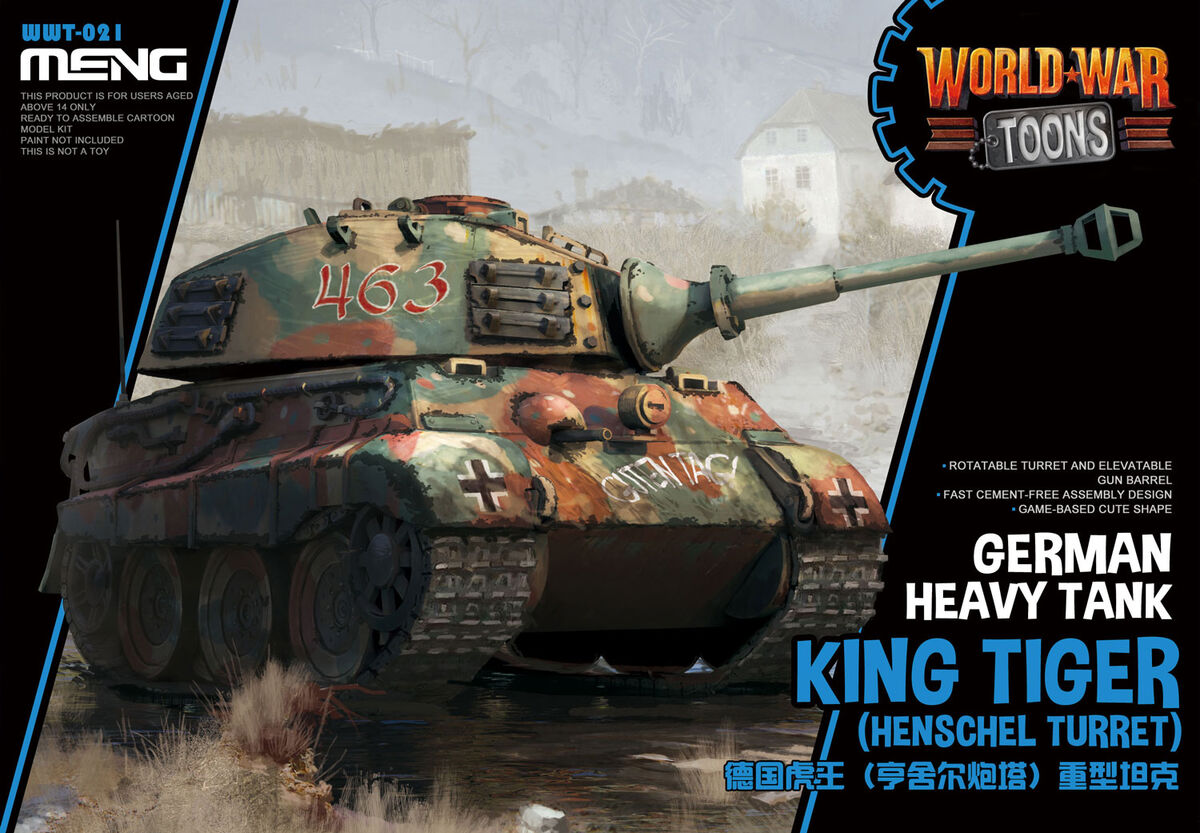 Meng Model MMWWT-021 German King Tiger (Henschel Turret) World War Toon