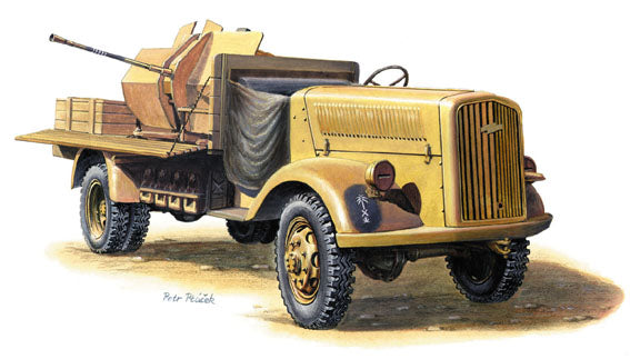 MAC Distribution 72067 1:72 3t AA vehicle with Flak 38 DAK/Afrika Korps