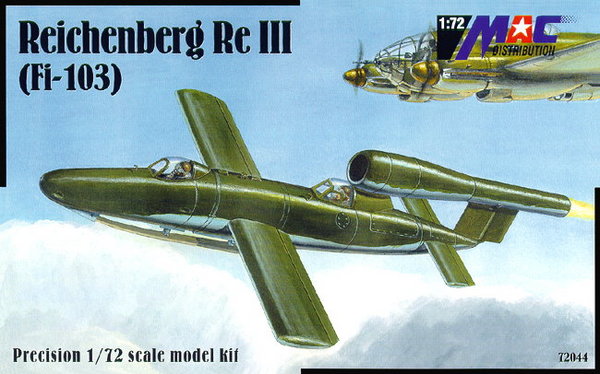 MAC Distribution 72044 1:72 Fieseler Fi-103 Reichenberg III Piloted Fi 103 with 2 cockpits