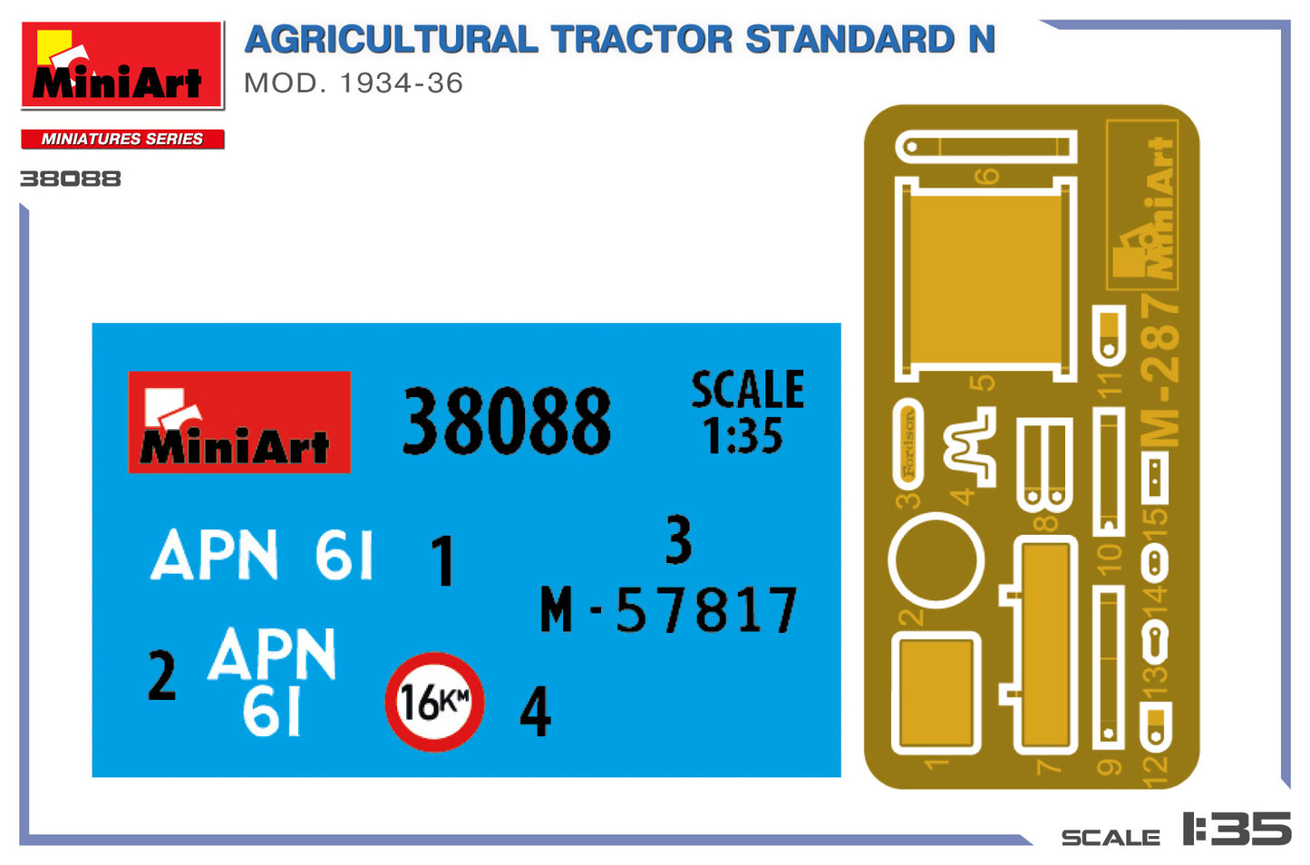 MiniArt 38088 1:35 Agricultural Tractor Standard N Mod. 1934-1936