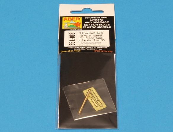 Aber 35L108 1:35 3,7cm KwK.34(t) or vz. 34 Barrel for Pz.Kpfw. 35(t) Tank
