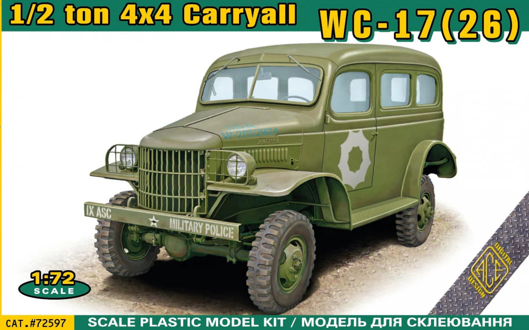 Ace 72597 1:72 Dodge 1/2 ton 4x4 carryall WC-17(26)