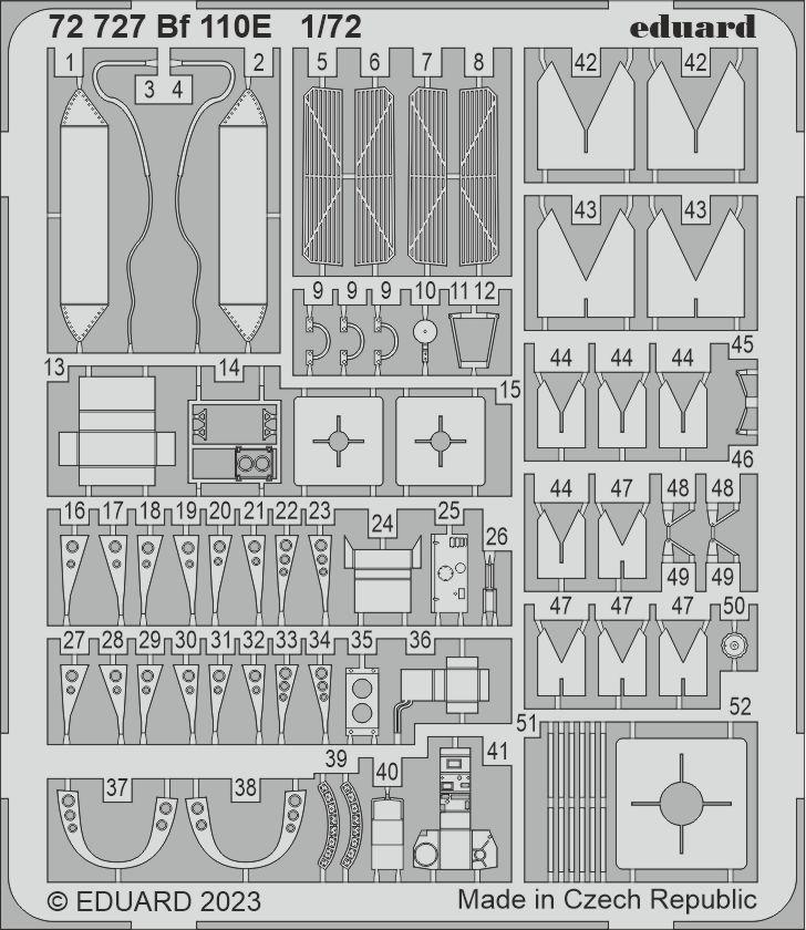Eduard 72727 1:72 Messerschmitt Bf-110E