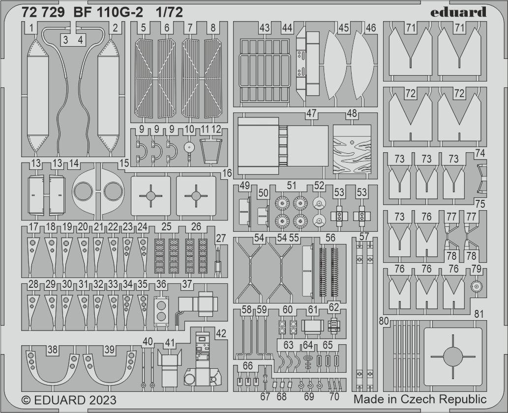 Eduard 72729 1:72 Messerschmitt Bf-110G-2