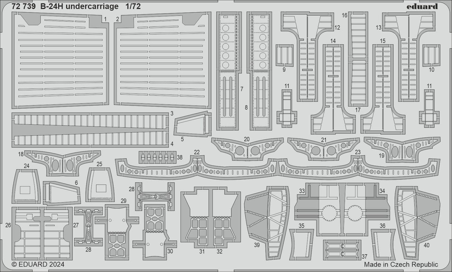 Eduard 72739 1:72 Consolidated B-24H Liberator undercarriage