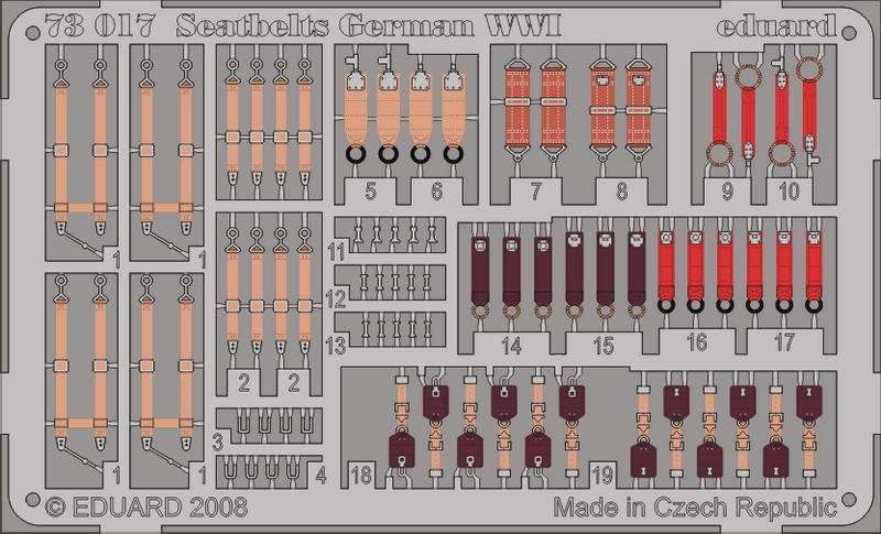 Eduard 73017 1:72 seatbelts German WWI
