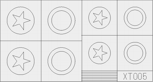 Eduard XT005 1:35 U.S. stars large. National Insignia paint masks.