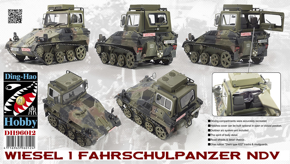 Ding-Hao Hobby DH96012 1:35 German Army Wiesel 1 Fahrschulpanzer NDV Driver Training Tank