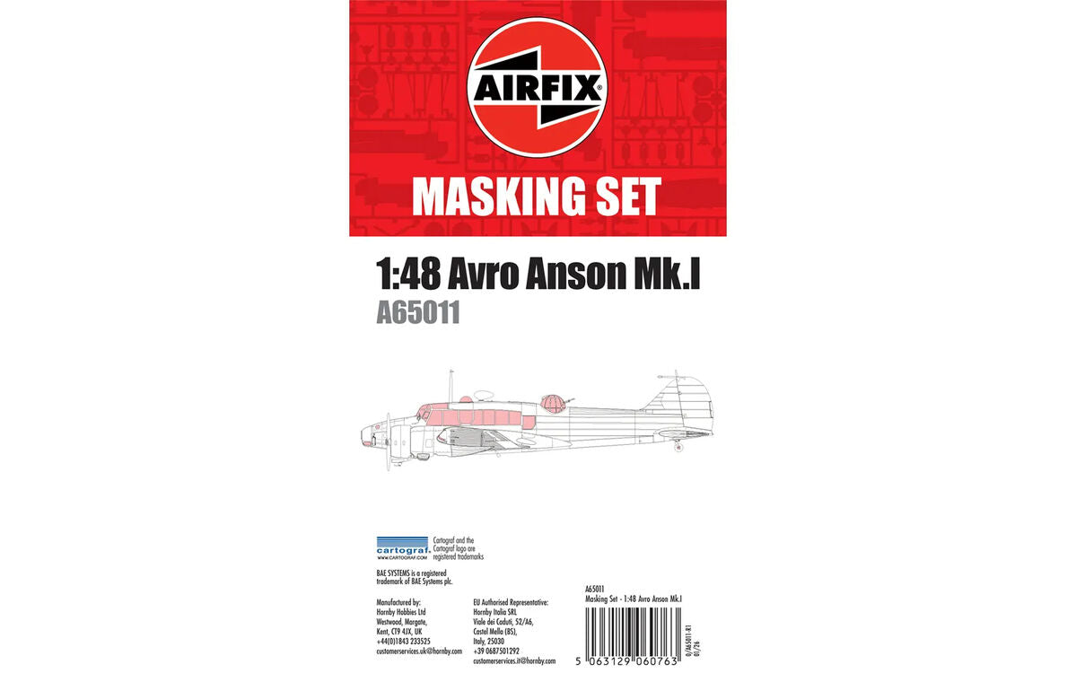 Airfix A65011 1:48 Masking Set - Avro Anson Mk.I