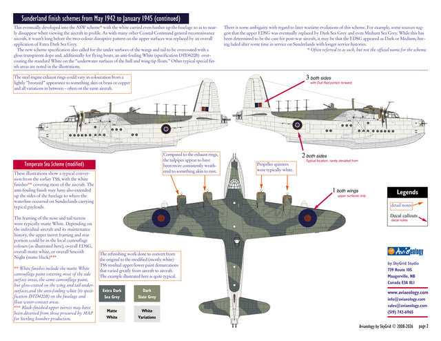 Aviaeology ADD72C107-1 1:72 Short Sunderland National Markings – Standard 1942 to early January 1945