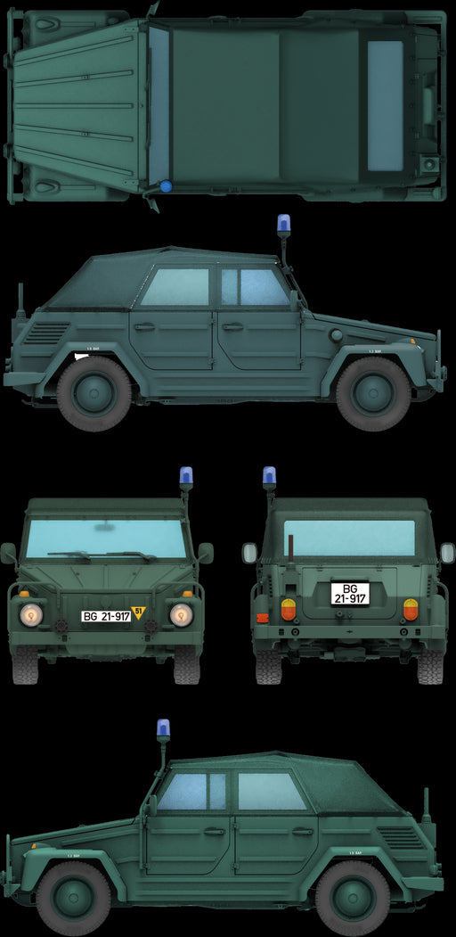 Das Werk DW35045 1:35 Kurierwagen Typ 181 - Bluelight versionHighly detailed kitScale 1:353D-printed wheels and radio unit (including handset) for superior detailClosed tarpaulin molded as a single part in clear materialFinely printed decal sheet offerin