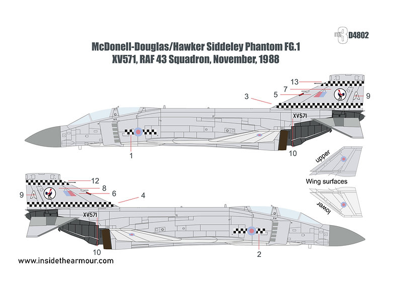 Inside the Armour ITAD4802 1:48 British McDonnell-Douglas FG.1 Phantoms