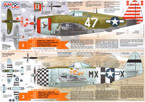 AMDG Decals A48005 1:48 P-47D Thunderbolt