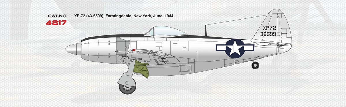 A & A Models 4817 1:48 Republic XP-72 experimental fighter (contra-rotating propeller)