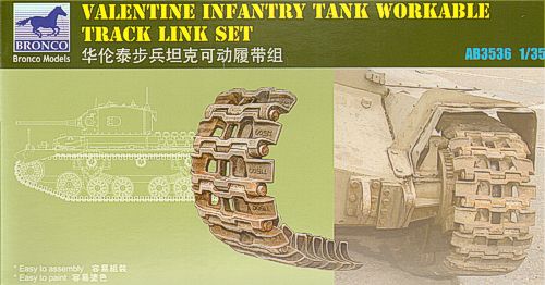 Bronco Models AB3536 1:35 Valentine Tank Workable Track link Set