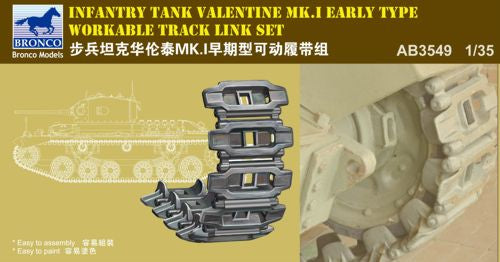 Bronco Models AB3549 1:35 Valentine Mk.I Early Workable Track Set