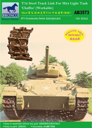 Bronco Models AB3573 1:35 T72 Steel Track Link for M24 Chaffee Light Tank (Workable)
