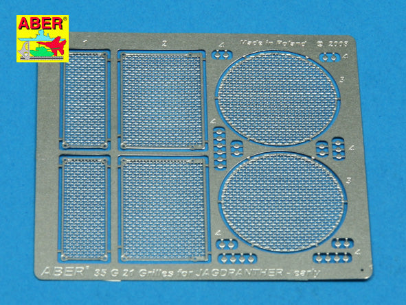 Aber 35G21 1:35 Grilles for Jagdpanther Ausf.G1 Early