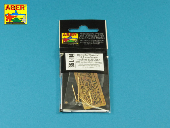 Aber 35L114 1:35 Barrel for Russian 12,7mm Heavy Machine Gun DShK WWII Version