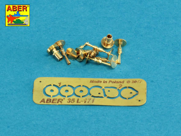 Aber 35L171 1:35 Set of Gun Barrel Tips for MG 08 (3pcs) & Barrel Tips for MG 08/15 (3pcs) Universal Set