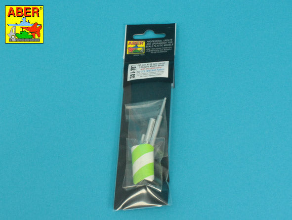 Aber 35L287 1:35 90mm M-36 tank barrel T-shaped Muzzle Brake with mantlet cover for U.S. M47 and M48A1 Patton