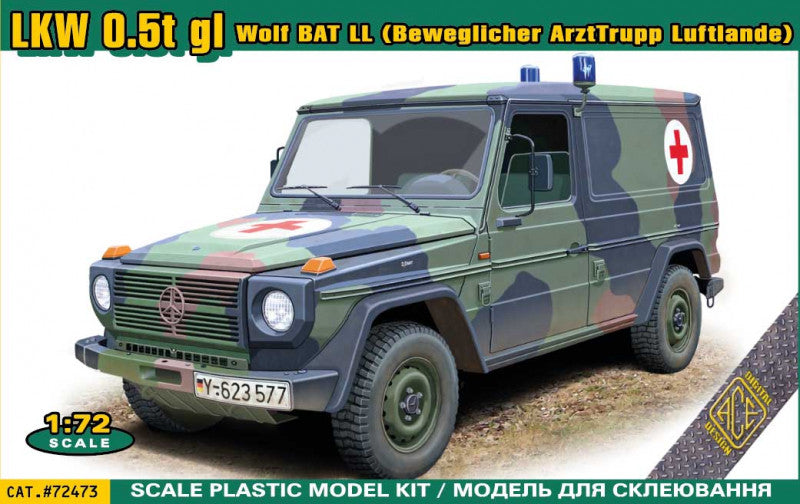 Ace 72473 1:72 LKW 0.5t GL Wolf BAT LL medical car