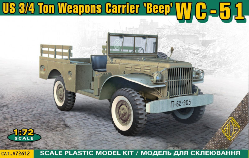 Ace 72612 1:72 WC-51 U.S. 3/4 ton weapons carrier 'Beep'