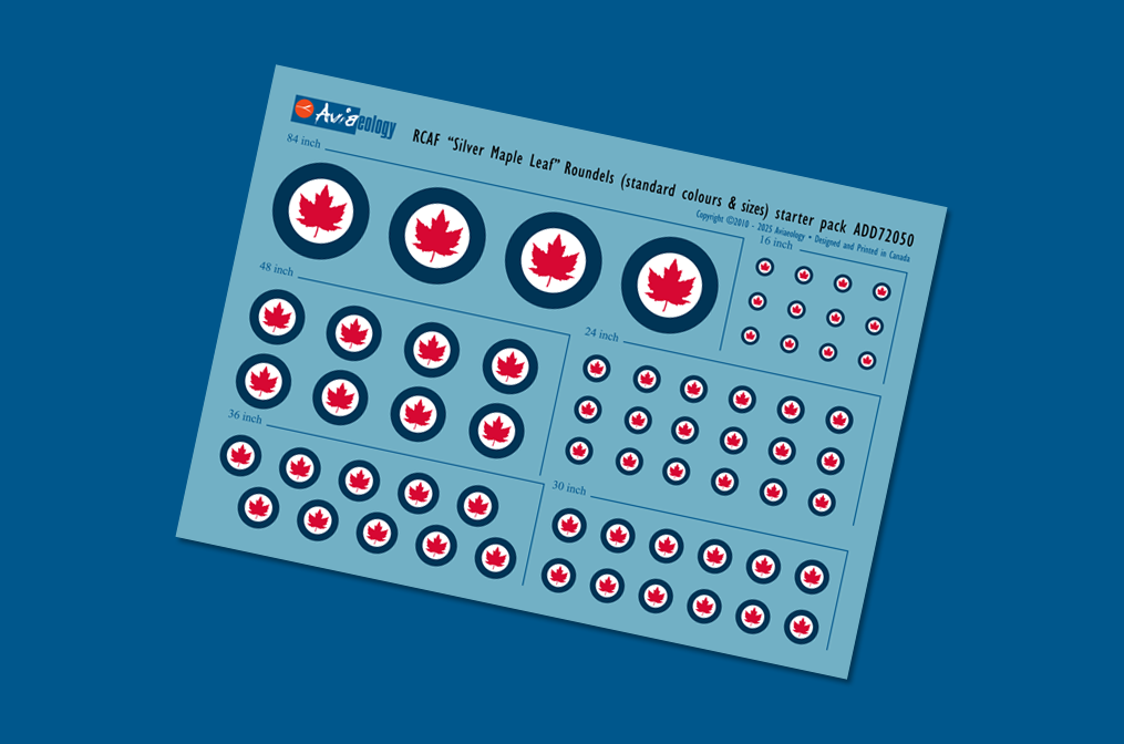 Aviaeology ADD72C050 1:72 RCAF 'Silver Maple Leaf' Roundels