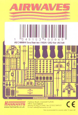 Airwaves (etched) AEC48084 1:48 BAe Sea Harrier FRS.1/BAe Harrier GR.3
