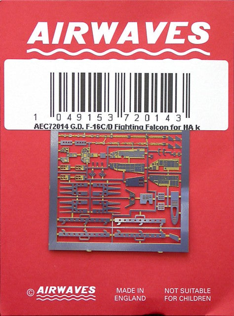 Airwaves (etched) AEC72014 1:72 Lockheed-Martin F-16C/F-16D Fighting Falcon