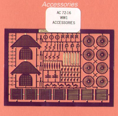 Airwaves (etched) AEC72016 1:72 WWI Accessories
