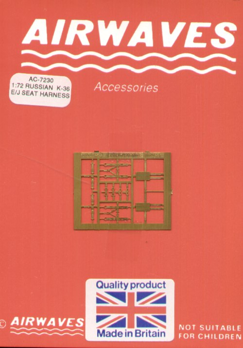 Airwaves (etched) AEC72030 1:72 Soviet K-36 E/J Seatbelts with Harness
