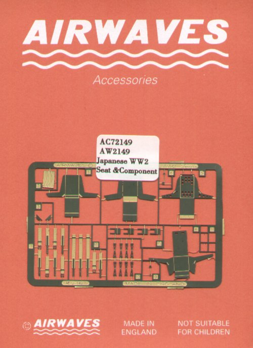 Airwaves (etched) AEC72149 1:72 Japanese WWII Seats and Components