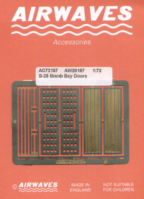 Airwaves (etched) AEC72157 1:72 North-American B-25H/B-25J Mitchell Bomb Bay Doors