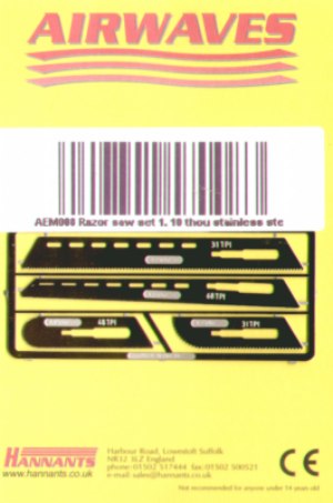 Airwaves (etched) AEM008 Razor Saw Set No.1