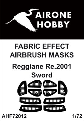 Airone Hobby AHF72012 1:72 Reggiane Re.2001 Fabric Effect Aileron & Control Surfaces Airbrush Masks
