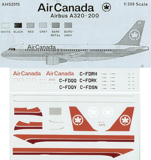 Airline Hobby Supplies AHS2015 1:200 Airbus A320-200 Air Canada
