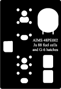 Aims PE48002 1:48 Junkers Ju-88A/Ju-88C/Ju-188 fuel cell and Ju-88G-6 panel scribing template