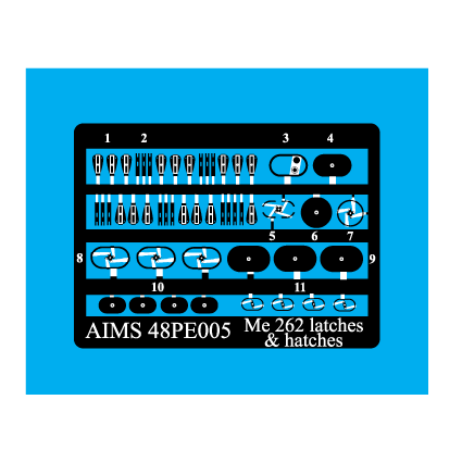 Aims PE48005 1:48 Messerschmitt Me-262 latches and hatches' 0