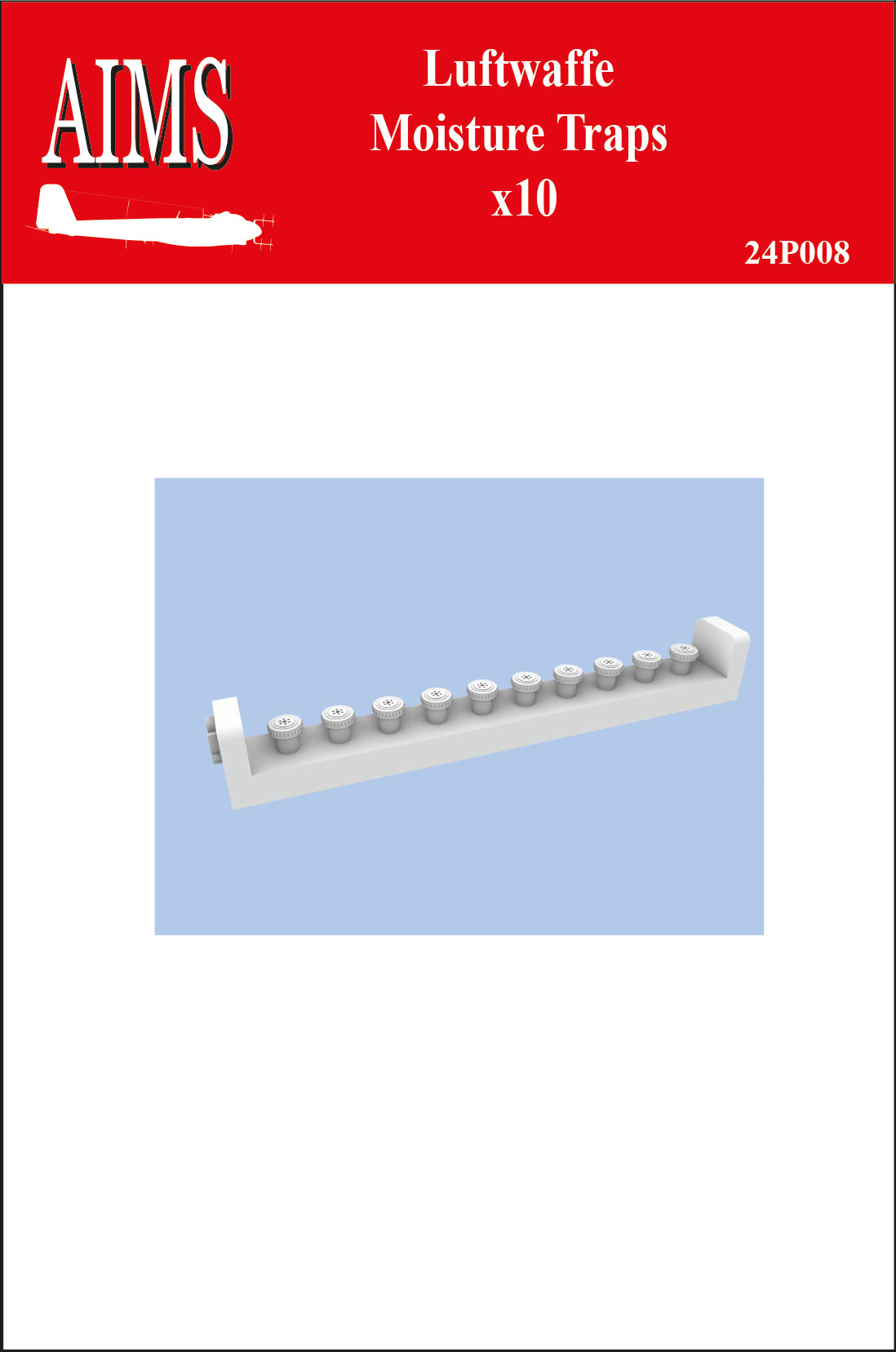 Aims 24P008 1:24 Luftwaffe Moisture Traps x 10 - for any high altitude Luftwaffe subject