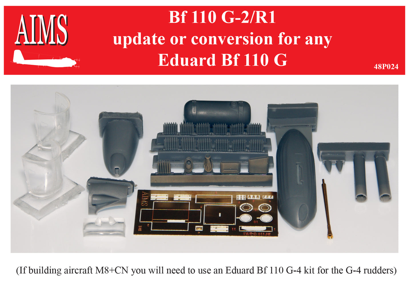 Aims 48P024 1:48 Messerschmitt Bf-110G-2/R1 update or conversion for any Eduard Bf-110G