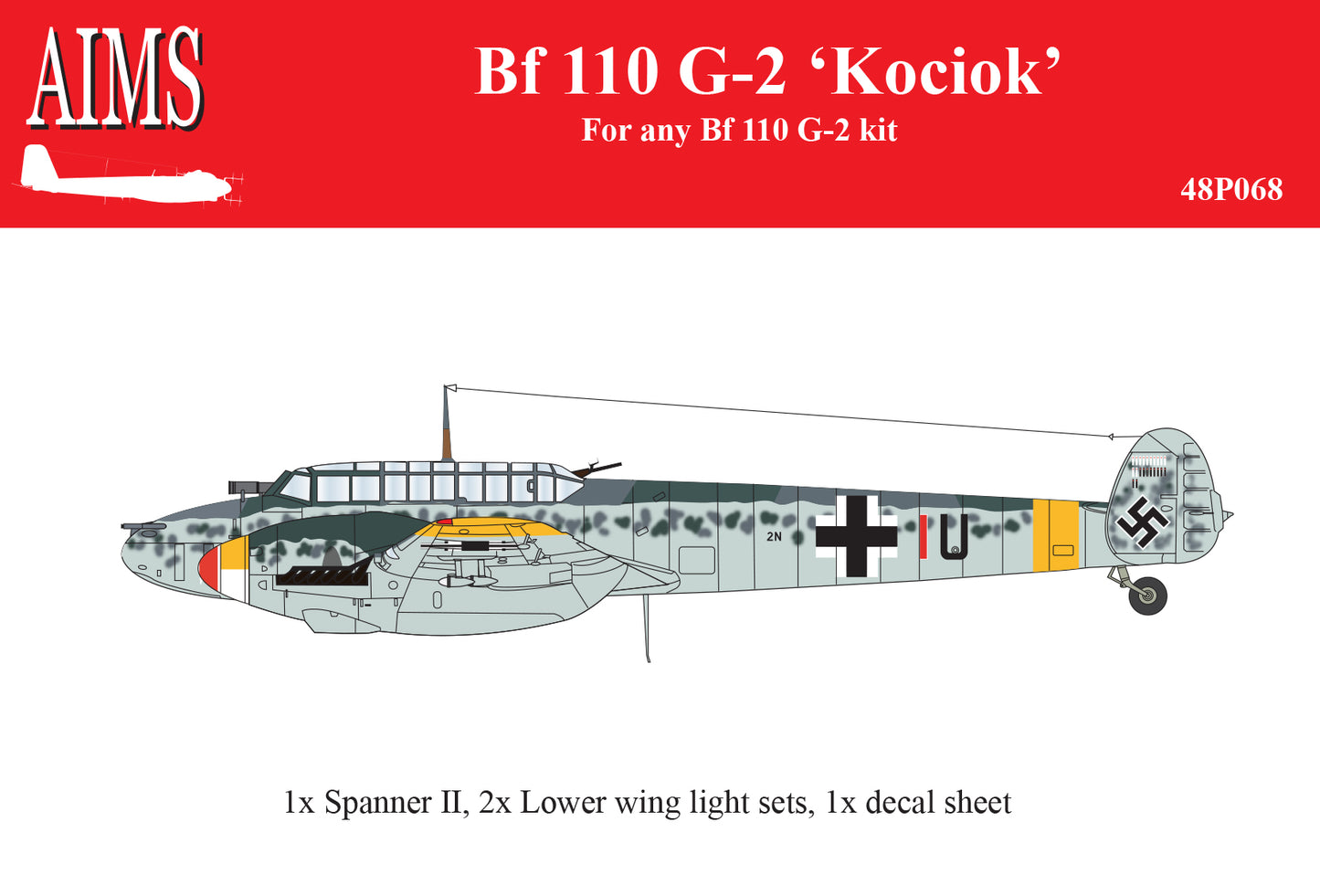 Aims 48P068 1:48 Messerschmitt Bf-110G-2 'Kociok' conversion