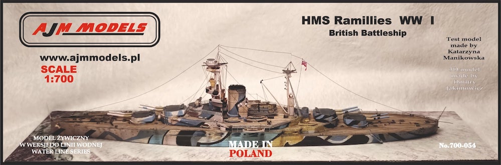 AJM Models AJM700-054 1:700 HMS Ramillies WWI