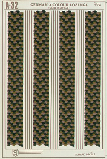Almark A32 1:72 German WWI 4 Colour Lozenge lower Surface