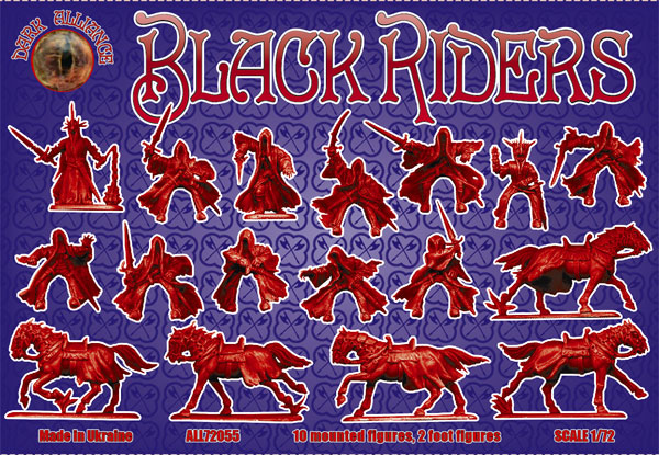 Dark Alliance ALL72055 1:72 Black Riders. 10 mounted figures and 2 figures on foot