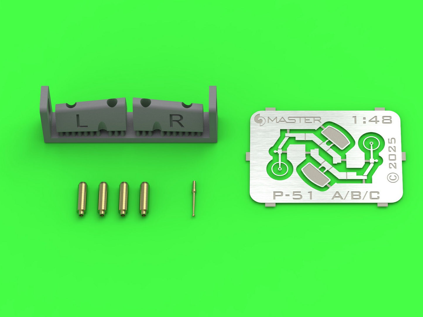 Master AM-48-185 1:48 North-American P-51B Mustang - armament & gunsight detail set