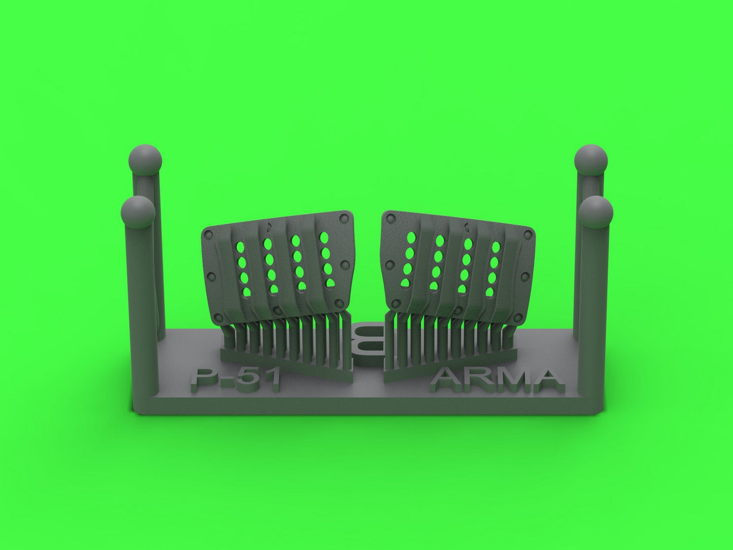 Master AM-72-173 1:72 P-51 Mustang - carburetor air filter cover - RAF louvred type - version B