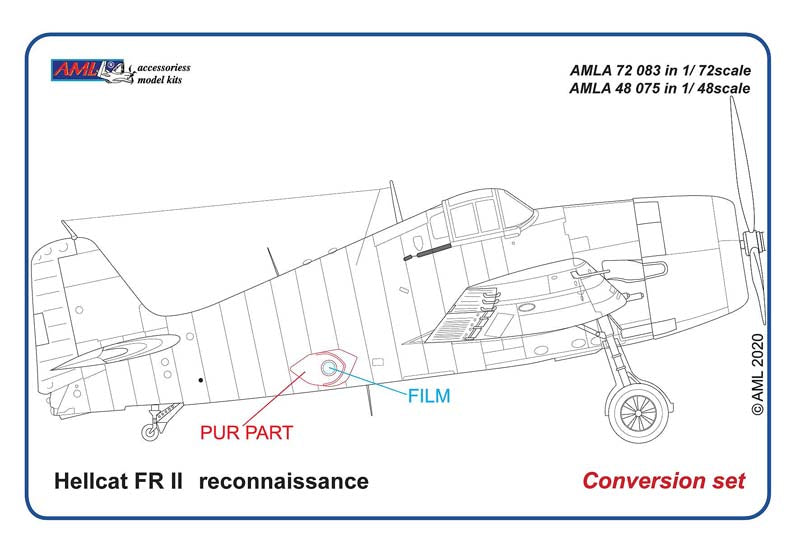 AML A48075 1:48 Grumman Hellcat FR II reconnaissance