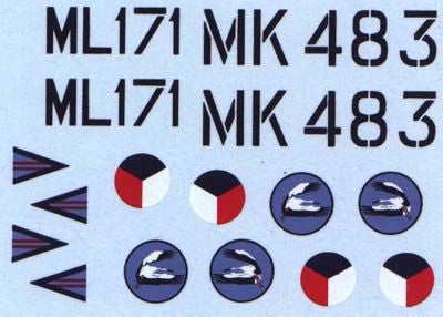 AML C2010 1:32 Supermarine Spitfire Mk.IXC 2 decal versions : VY Includes decals for 2 aircraft. National Insignia and Canopy paint masks